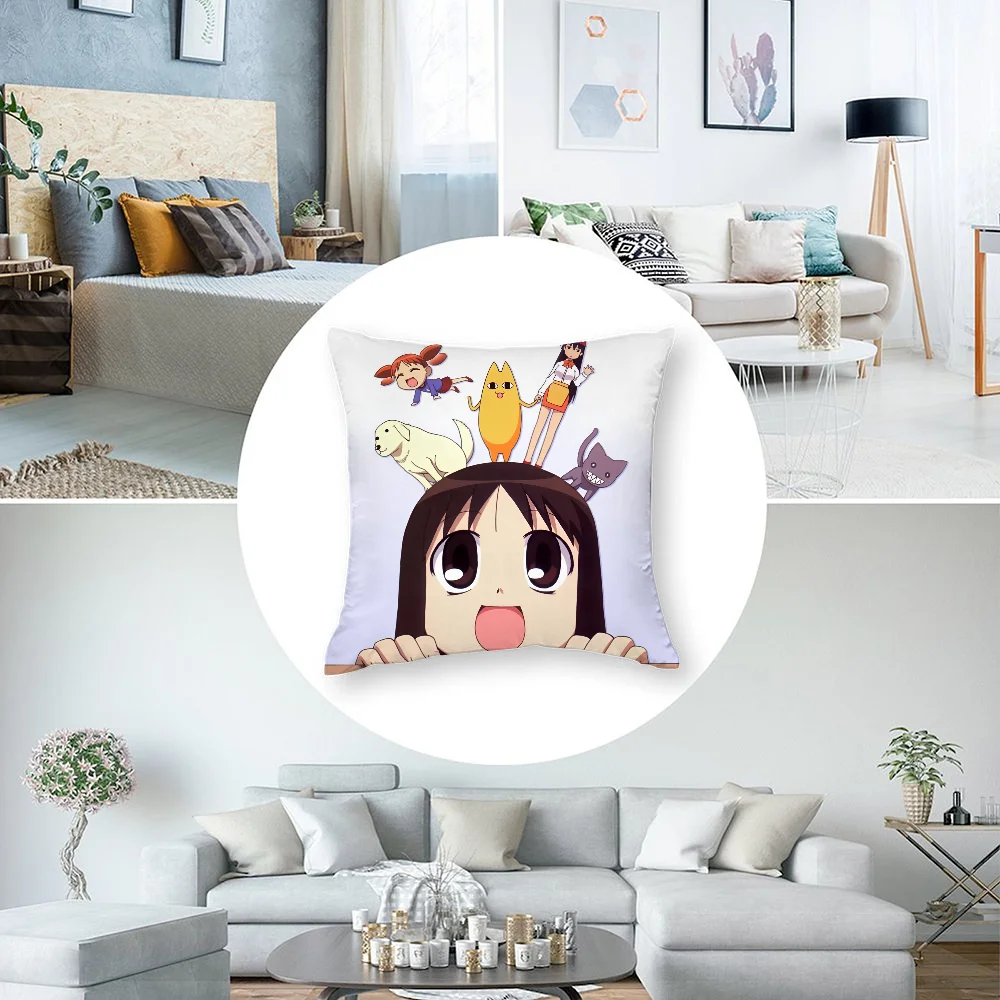 أنيمي A-Azumanga Daioh كيس وسادة ثلاثية الأبعاد طباعة ألياف البوليستر 40*40 سم أريكة المنزل رمي غطاء وسادة الديكور مهرجان هدية