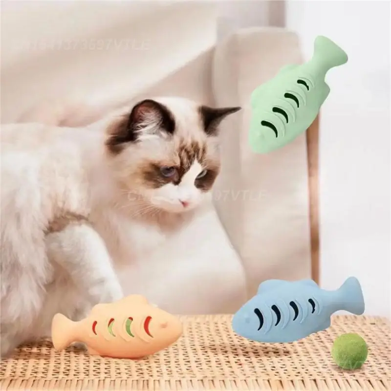 Silicone Fish Self-entertainment Feline Fun Interactive Feline Toys Happy Supplies Durable Cat Toys Cat Joy Supply Cat Toys