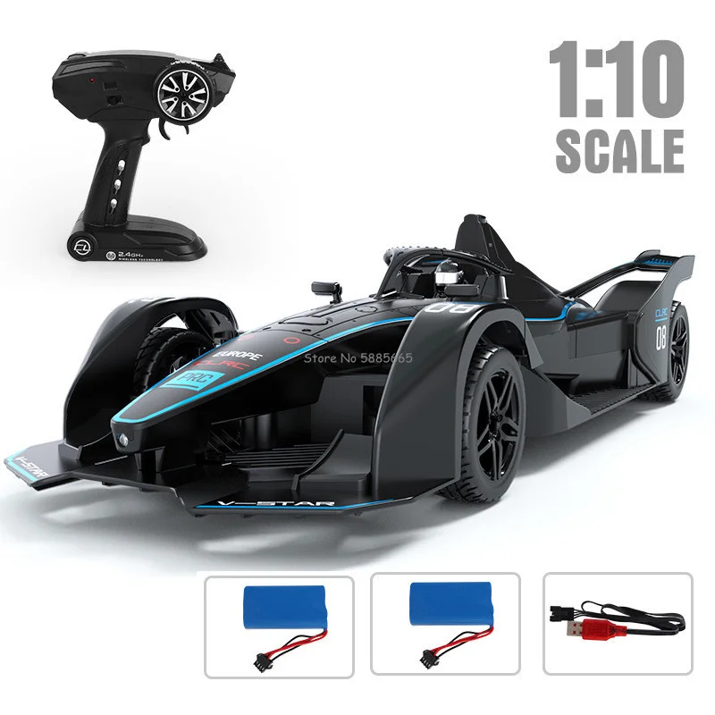 F1レーシングカー,リモコン付き,1:10スケール,大型,4輪幅51cm,LED照明