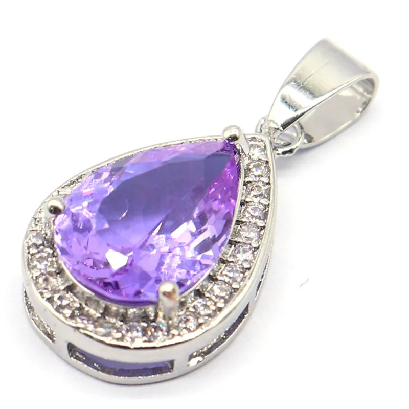 Buy 4 Get 1 Free 28x14mm Classic 2.8g Changing Color Alexandrite Topaz Zultanite White CZ Woman's Engagement Silver Pendant