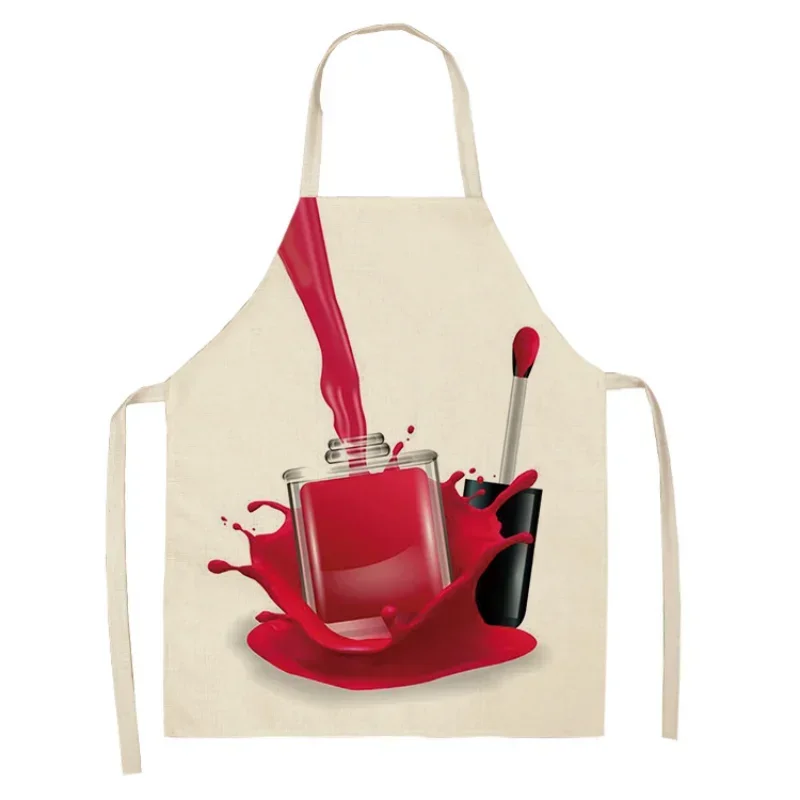 Women's Lipstick Nail Polish Graphic Aprons Baking Accessories Aprons Women's Cooking Accessories Aprons Kitchen Accessories