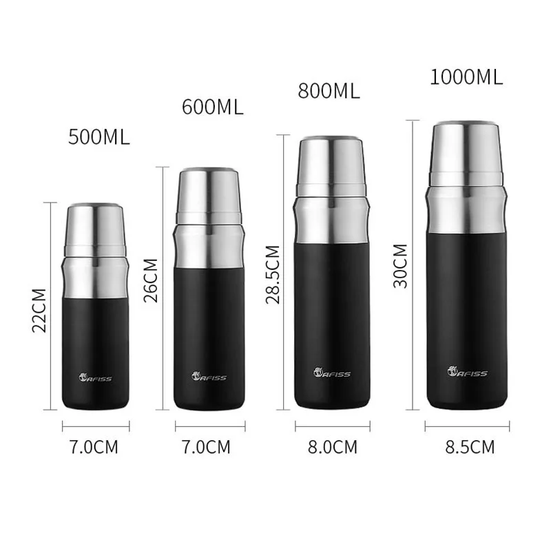 600/800 Large Capacity 316 Stainless Steel Thermo Portable Vacuum Flask Insulated Tumbler with Cup sets Thermo Bottle