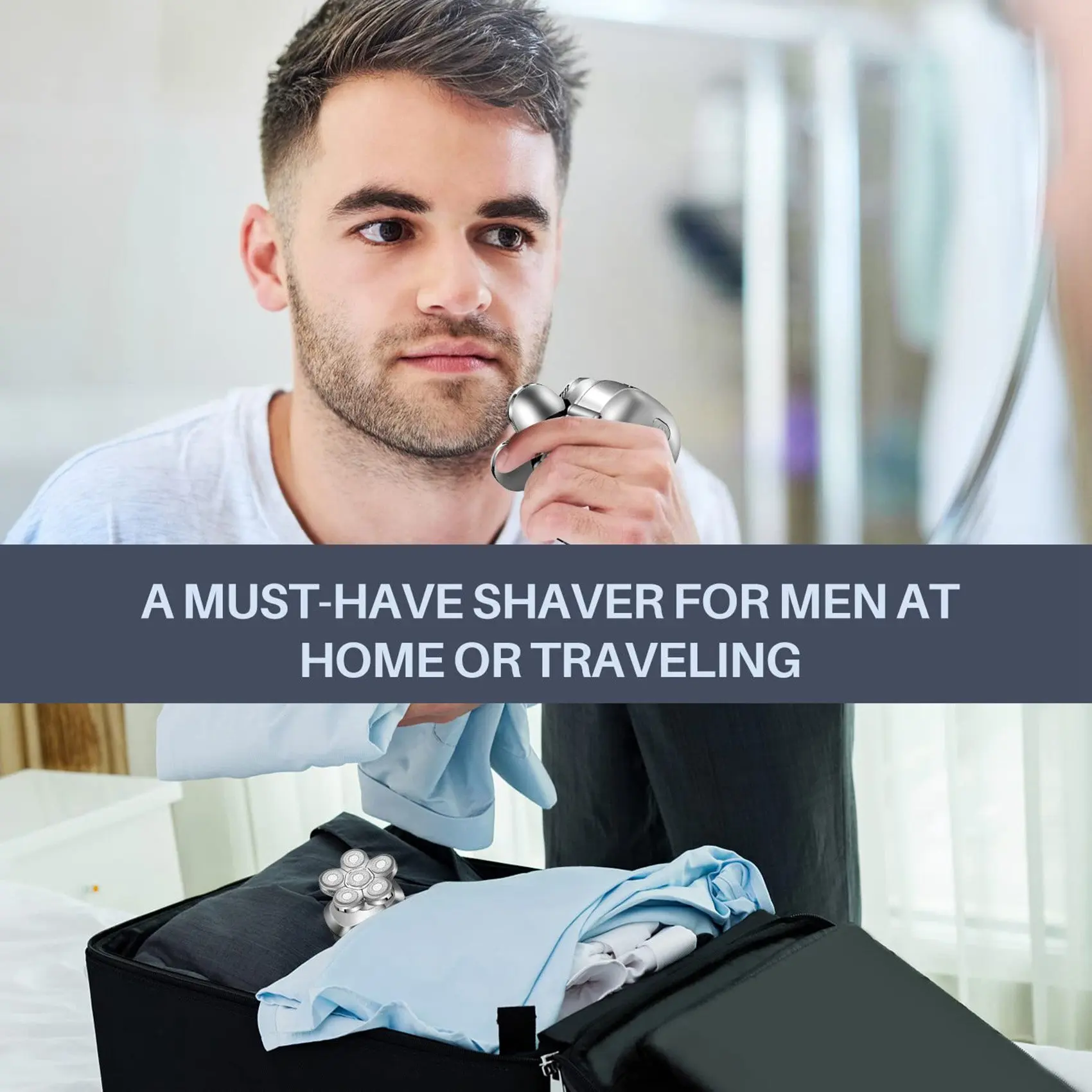 M14K-Head Shaver For Bald Men Electric Shavers Upgrade Rotary Shaver Best Close Shaver For Man Rechargeable Bald Mens Razor