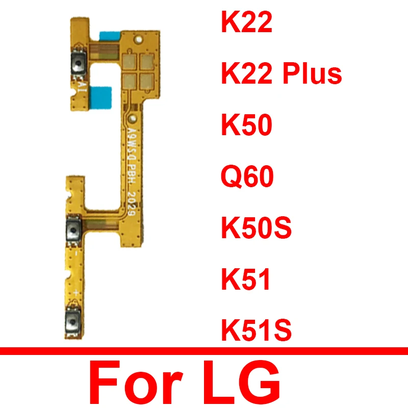 Up Down Volume Power Flex Cable For LG K22 K22 Plus K50 K50S K51 K51S Q60 On Off Side Button Power Volume Flex Ribbon Parts