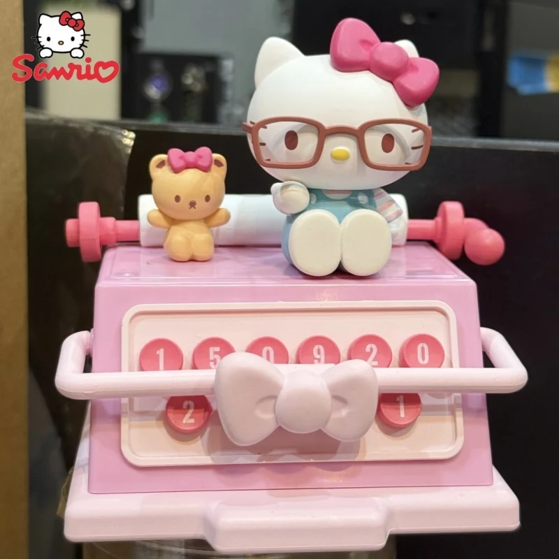 Sanrio Hello Kitty Printer Temporary Parking Number Plate Ornament Car Decoration Cute Figure