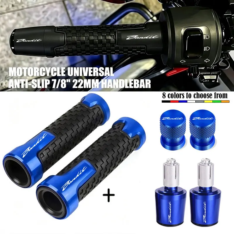 Motor Handle Bar Handlebar Grips Cap End handle Plugs Tire Valve Stem Cap For SUZUKI Bandit 400 600 650 1050XT 1200 1250 1250S