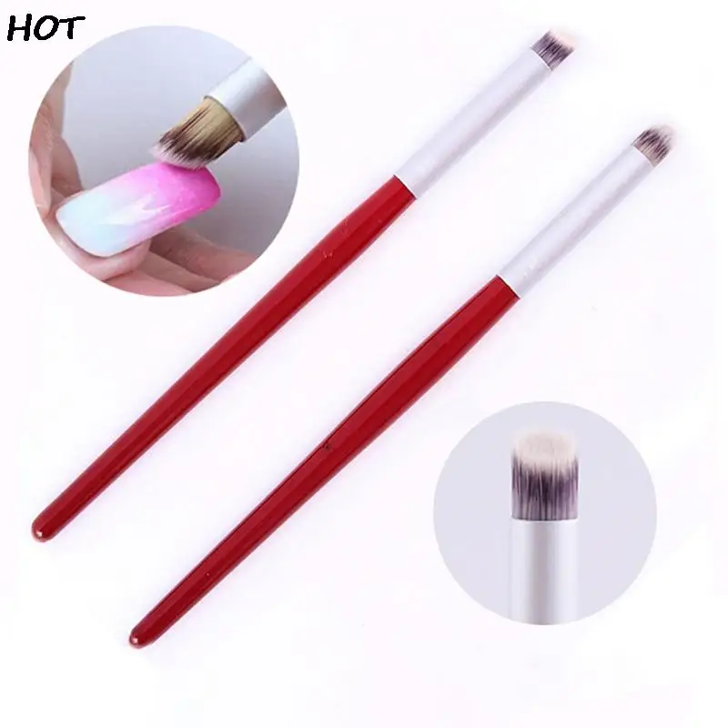 1PC Nail Drawing Art Brush Gradient Starry Dizzy Dye DIY UV Gel Nail Brushes Oblique Mouth Brush Nail Gradual Painting Pen Tool