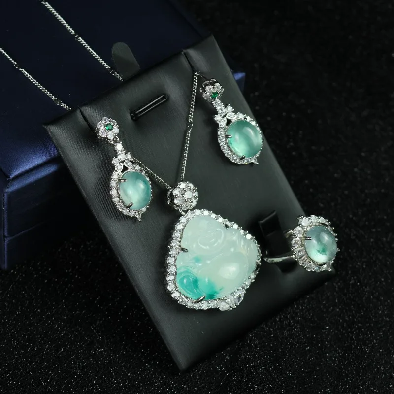 

Изысканный модный комплект из трех подвесок в этническом стиле с изображением Будды