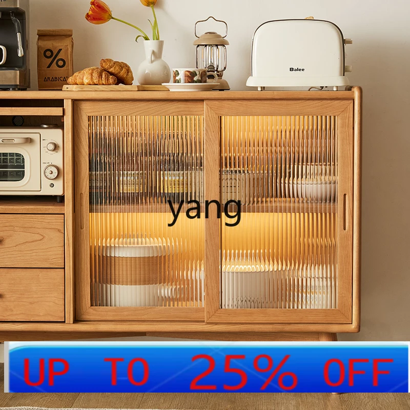 

LTT solid wood dining side cabinet cherry wood bucket cabinet living room storage log cabinet