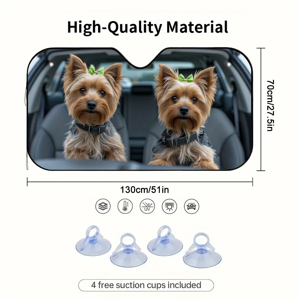 1pc Puppy Roadtrip Car Sun Visor, Perfect For Busy Hours And Multiple Stops, Reduces Excessive Sunlight Exposure., Excessive Sun