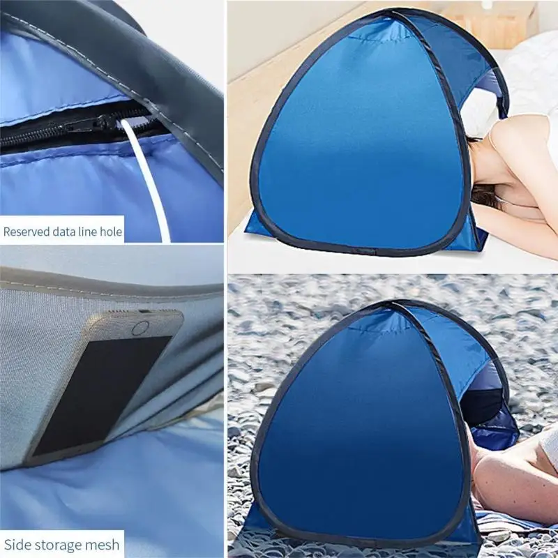 New Portable Sun Shelter Mini Head Pop Up Tent for Beach Sunbathing Windproof Sand Foldable Beach Tent Anti UV Mini Sun Shelter