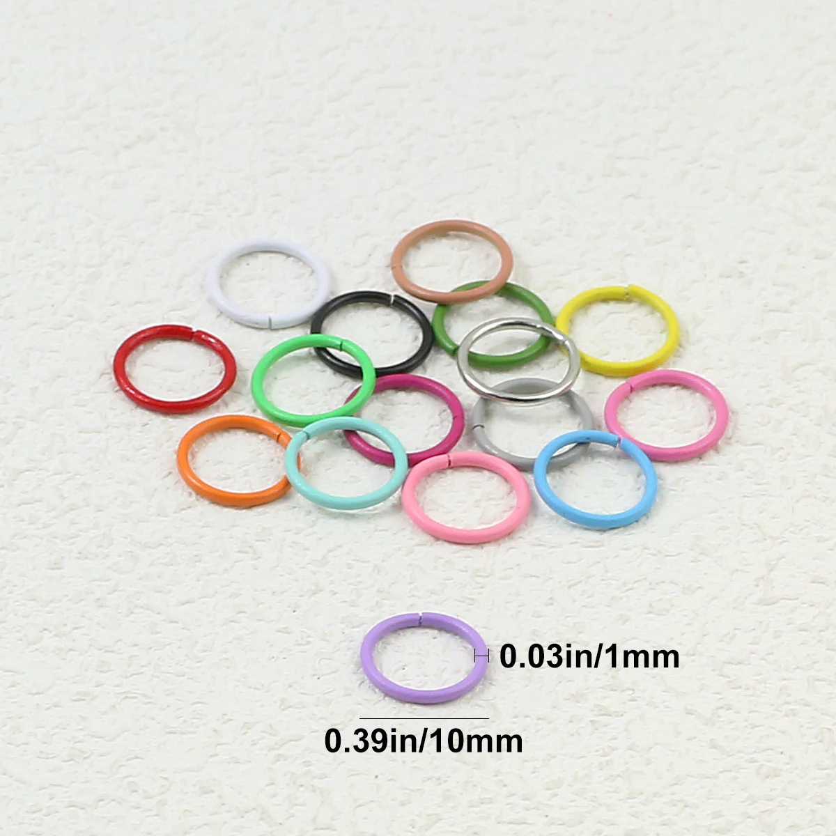 3 ~ 9 pz 10MM colorato laccato in lega di zinco anello di collegamento ad anello chiuso per fare braccialetto collana portachiavi accessori gioielli