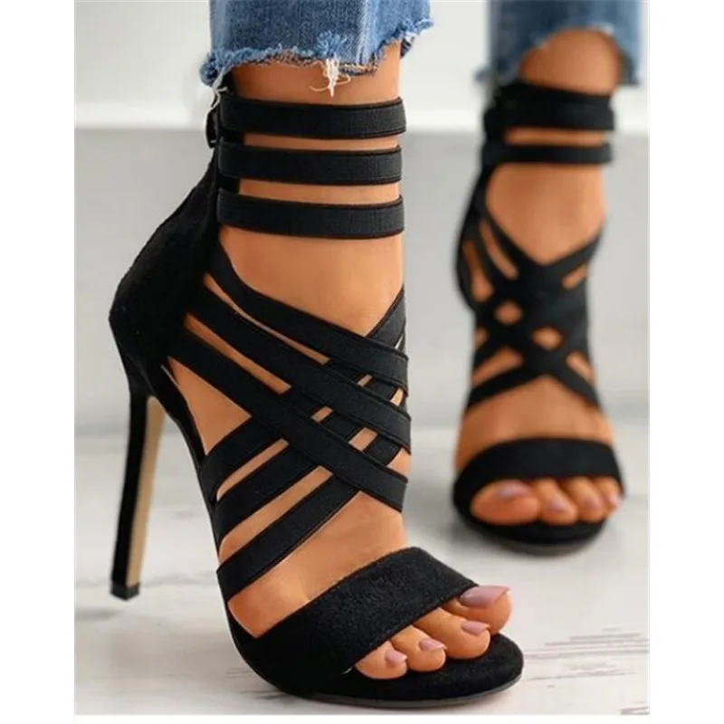 Pumps Women Shoes High Heels Women Sandals Zipper New Fashion Summer High Heels Sexy Ladies Peep Toe Shoes Women Pumps