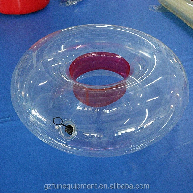 Hot Selling Aangepaste Grappige Opblaasbare Zwemmen Ring Clear Float Ring Sleepbare Ring Helder voor Kinderen