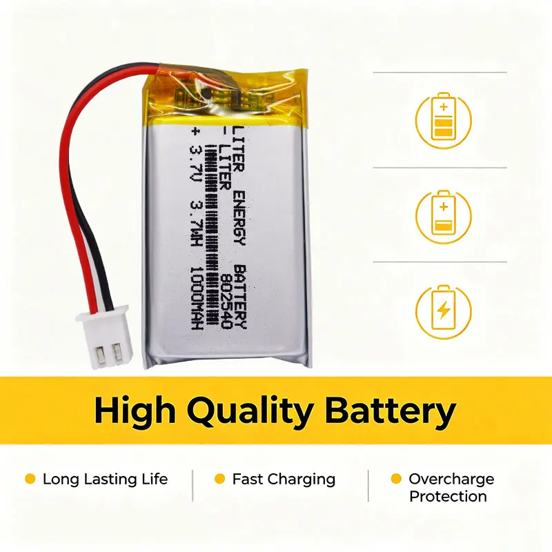 li-po XHR-2P 2.54 1000mAh 802540 3.7V lithium polymer battery 852540 scan code instrument speaker driving apparatus