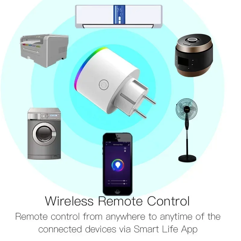 EU US UK DE BR AU IN WiFi Smart Plug Presa Smart Life Tuya App Presa di corrente per telecomando senza fili Alexa Google Home No Hub