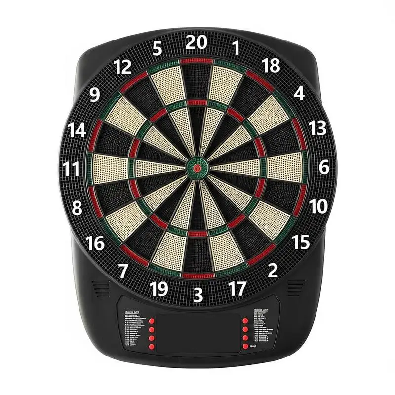 

Digital Dart Center 13.5 Inch Target For Home Party Game Rooms Pubs, 43 Games 200 Variations 8 Player Capacity Color LCD Scoring Display 6 Shafts 50 Tips Soft Point Set