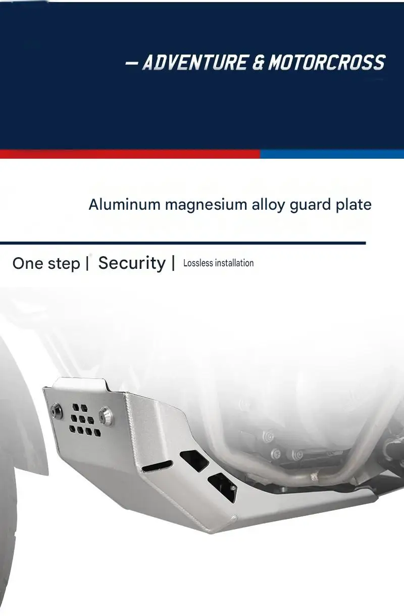 Motorcycle Al-Mg Alloy Engine Bottom Skid Guard Fit F750GS F800GS F850GS ADV F900GS