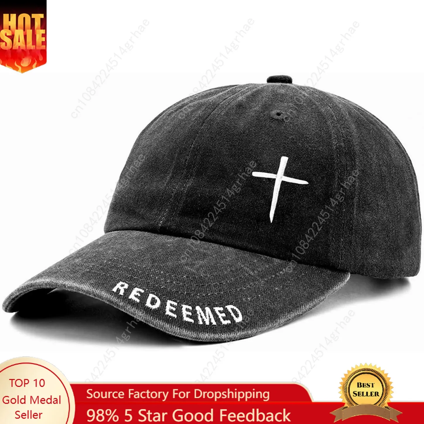 

Christian Baseball Cap for Men & Women - Embroidered Jesus Cross Hat, Adjustable Faith-Based Gifts
