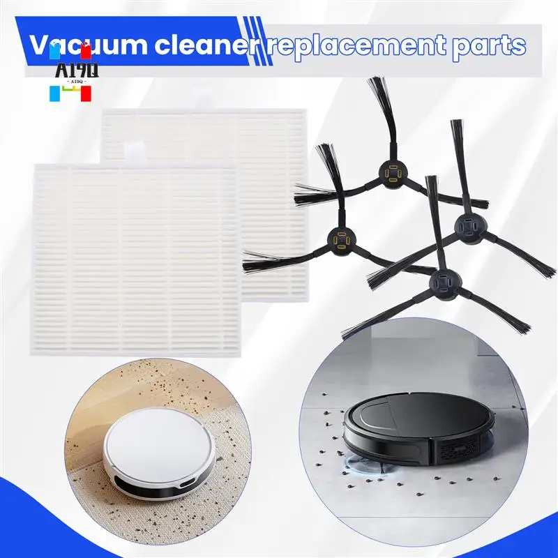 A19Q-pièces de rechange compatibles avec les pièces de rechange pour aspirateur Robot Ilife V8S X750 X785 V80, filtres Hepa, brosse latérale