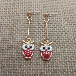 Ladies cute animal owl earrings female enamel earrings new fashion earrings jewelry wholesale girls birthday party gifts