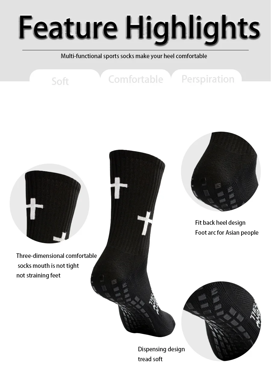 2-Paar-Set, rutschfeste Fußballsocken und Knieschützer, Wadenärmel, für Herren und Damen, Outdoor-Sportsocken, atmungsaktive Basketball-Fußballsocken – Detail 3