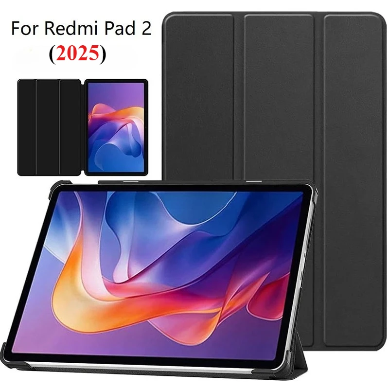 

Для Xiaomi Redmi Pad 2 2025 11-дюймовый тройной складной чехол для планшета Smart Tablet Funda для Redmi Pad 2, чехол для планшета