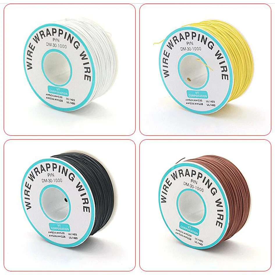 Colourful 250 Meter Circuit Board PCB Jump Line Copper Fly Flying OK Wire Wrapping Wire 30 AWG Wholesale