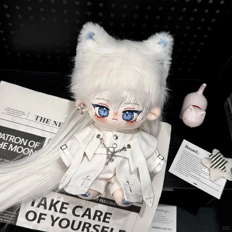 Original Handsome Boy Dolls Clothes Outfit Cloak Coat Short Belt For 20cm Doll Body Clothing No Attribute Costume White