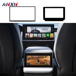 HD Tempered Glass Screen Protector for 2023-2025 Tesla Model S Model X (Plaid & Long Range) Navigation Rear Display Screen Film