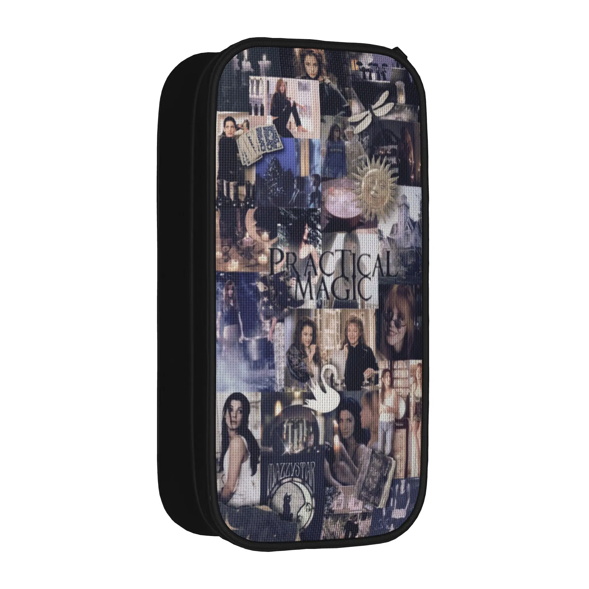 Large-capacity Pencil Pouch Practical Magic 2 School Supplies  Double Layer Pen Case Women Makeup Bag Suprise Gift