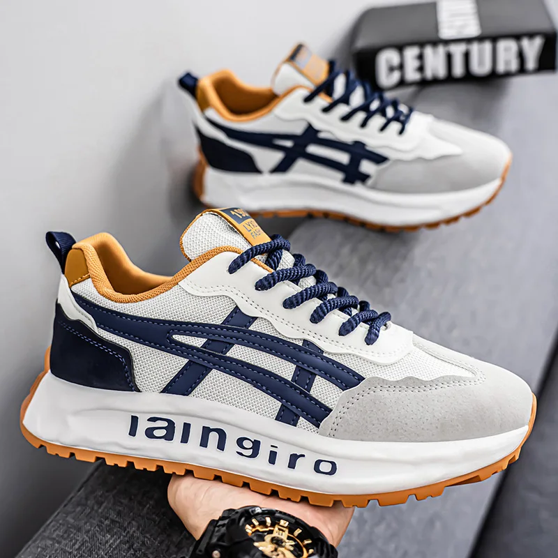 

Повседневные кроссовки для спорта и отдыха с вентилируемой сеткой, износостойкая уличная обувь для мужчин, нескользящие мужские кроссовки для спорта и отдыха