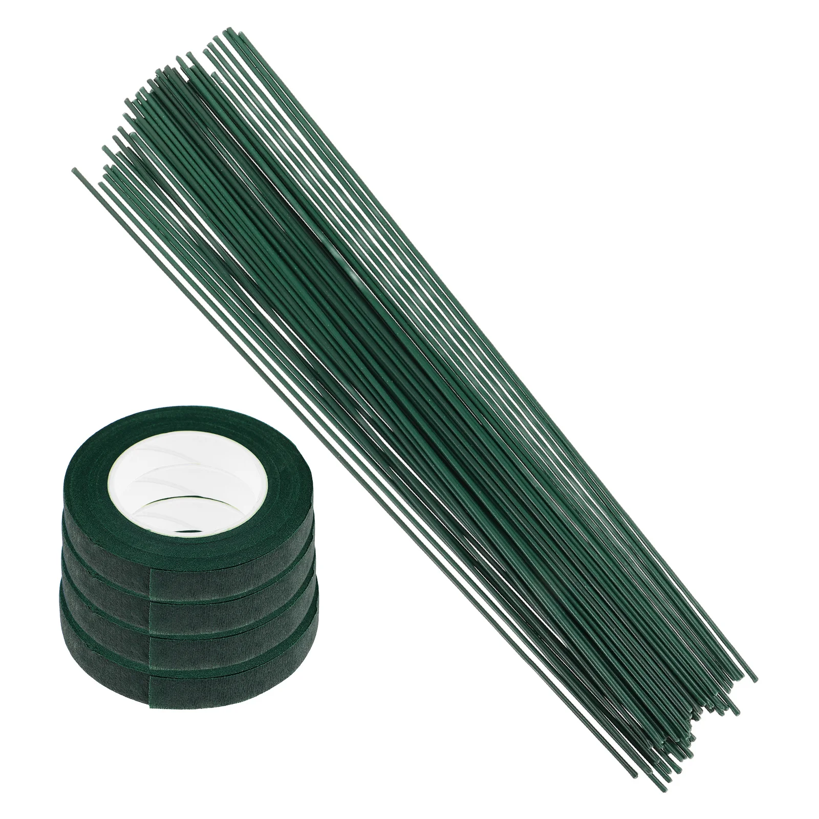 

1Set Floral Tape Kit Floral Wire Green Stems DIY Flower Arrangement Tools Artificial Flower Craft Supplies Florist Tape Green