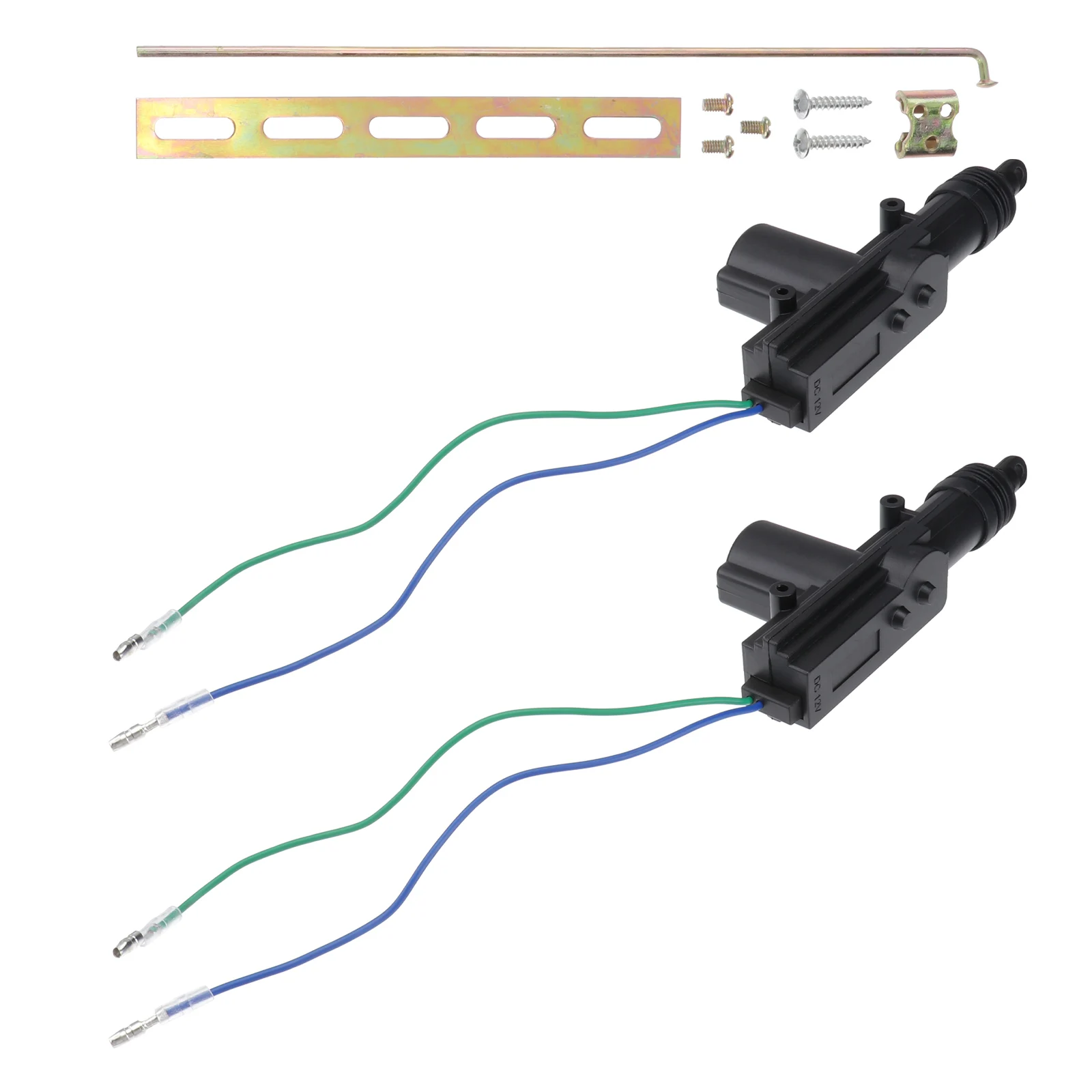 

2pcs Universal Car Door Lock Actuator 12V High Power Motor Heavy Duty Durable Replacement 5 Hole Rounded Corner Double Clip