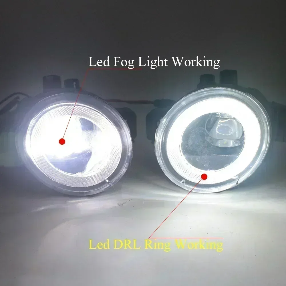 ترقية LED الضباب الخفيف PTF 30 واط لنيسان سنترا MK V 2005 2006 واضح عدسة عين الملاك DRL ضوء النهار الجري ملحقات المصابيح