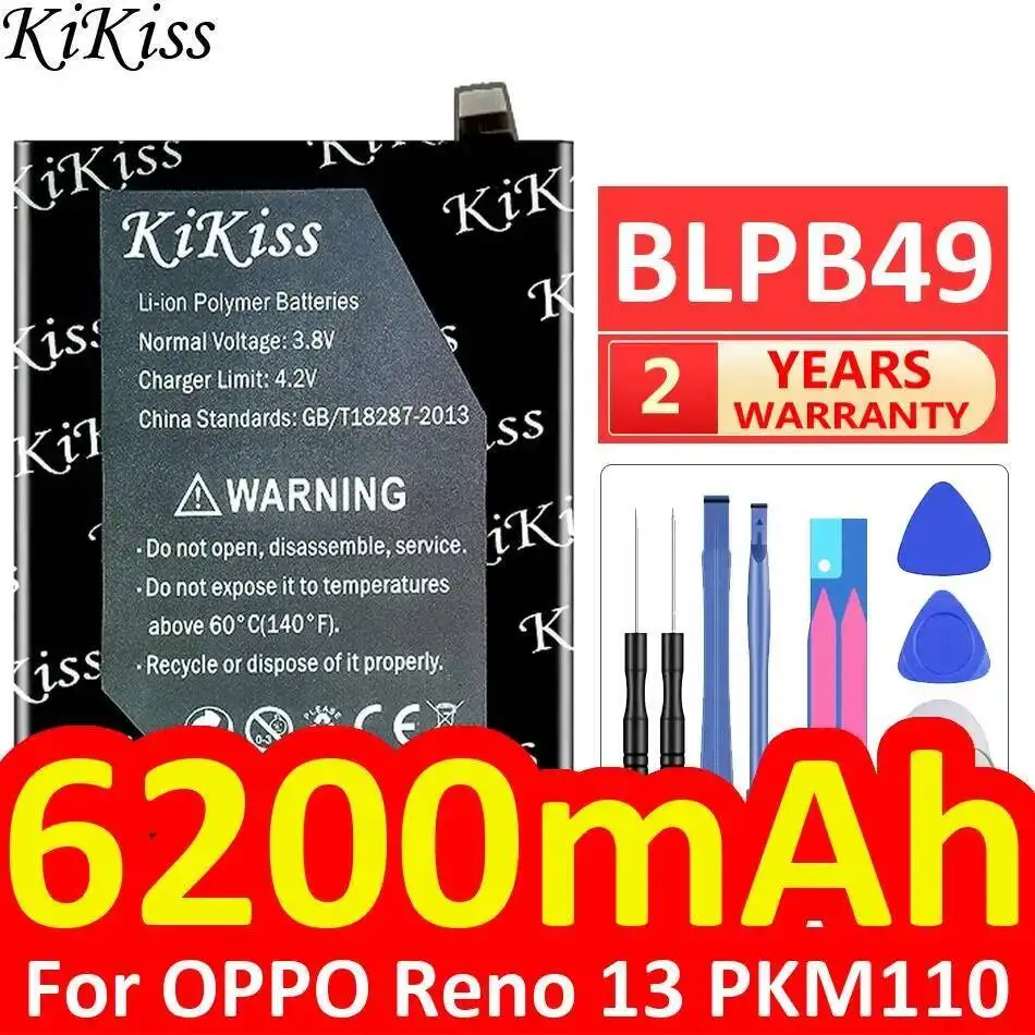 

Надежная батарея для мобильного телефона 6200 мАч BLPB49 для Oppo Reno 13 PKM110