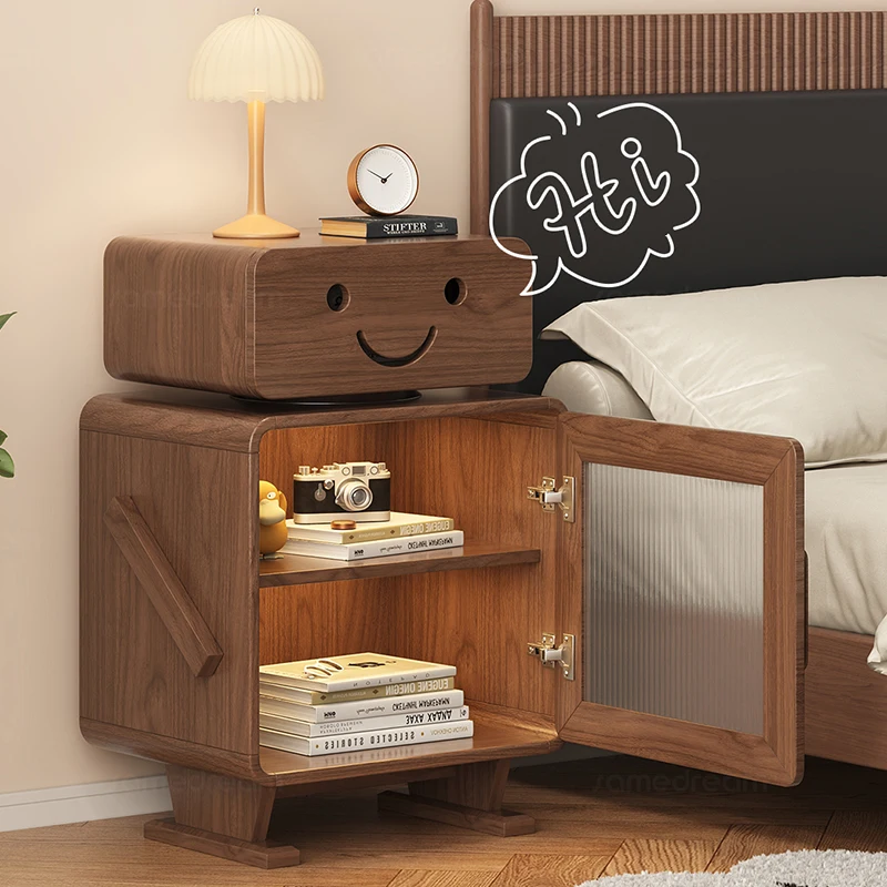 

Trendy Coffee Bedside Table Small Nordic Storage Drawers Wood Bedroom Bedside Table Mobile Librero Criado Mudo Trendy Furniture