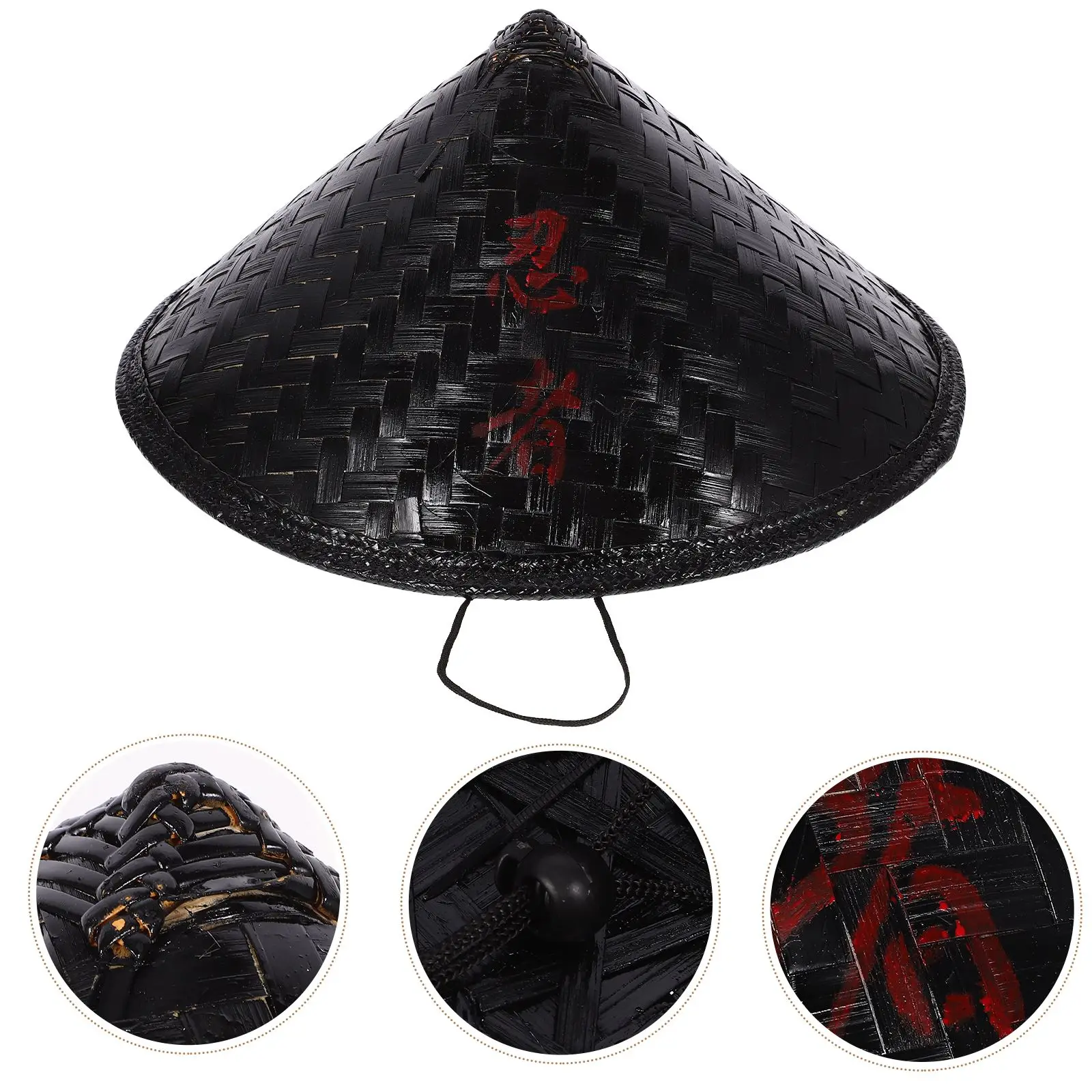 NEW Ninja Hat For Kids Japanese Samurai Hat For Kids Cosplay Props Bamboo Hat For Kids Samurai Cosplay Knight Cap Rice Hat For