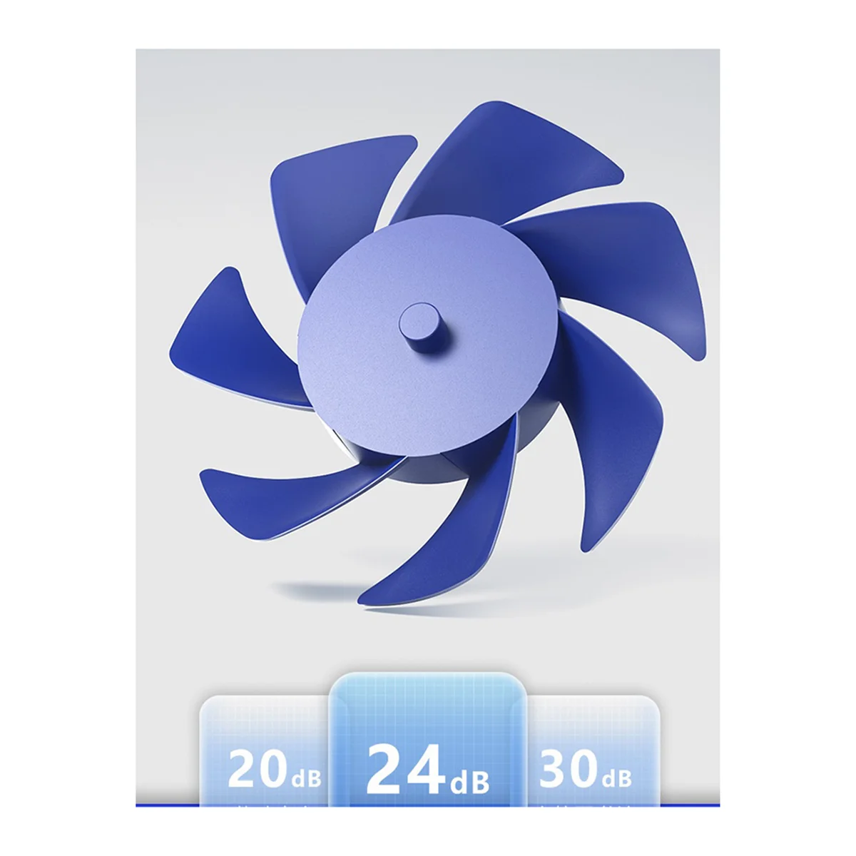 Handheld Fan Cooler Portable Mini USB Charging Fan Desk Dormitory 5 Speeds Adjustable Rechargeable Fan,Blue image 3