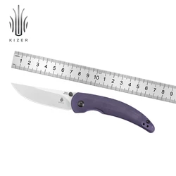 Kizer-Couteau de poche de survie Chili Belle V3601C2 avec lame en acier de 154cm, outils EDC de haute qualité