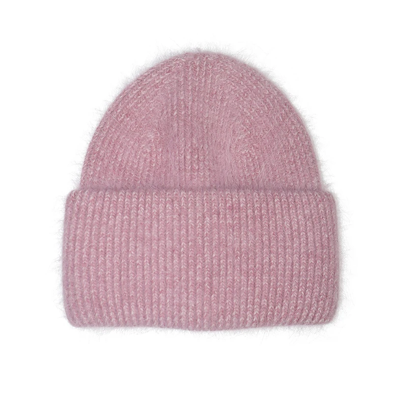 

Angora Hat Women Beanie Winter Knit Warm Accessory For Autumn Cold Weather Skiing Sports Outdoor Holiday
