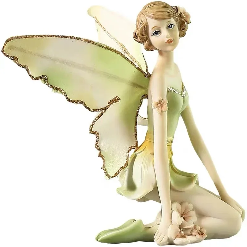 MGT-European Flower Fairy Angel Decoration, Creative Resin, Living Room, Room, Wedding Gift, Car Decoration