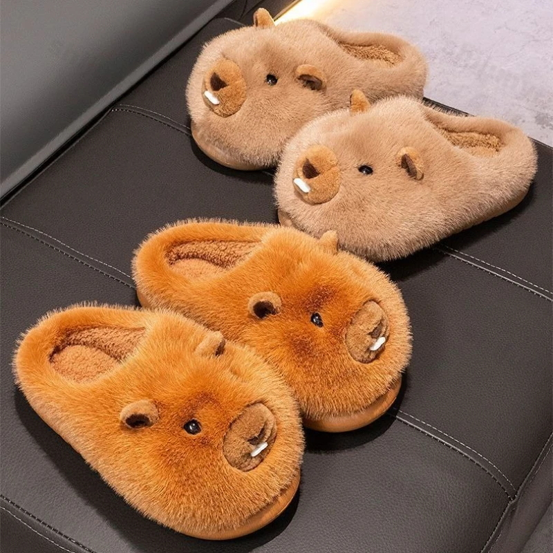 

Cartoon Cotton Slippers 2025 Winter New Women Plush Cute Non Slip Indoor Home Shoes Lightweight Comfortable Soft Sole Warm Shoes
