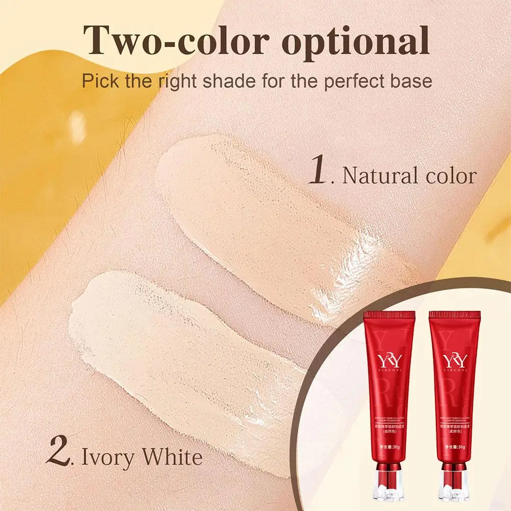 30g Foundation Precious Luxury Herbal Extracts Concealer Waterproof Oil-control Makeup Cream Cosmetic Base Waterprof Korean I8R1