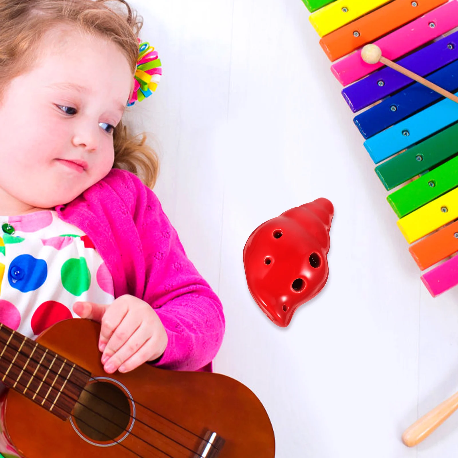 أداة سيراميك الأكرينا للمبتدئين ذات 6 فتحات، زي احترافي، رنين غني، حجم صغير، صناعة متقنة