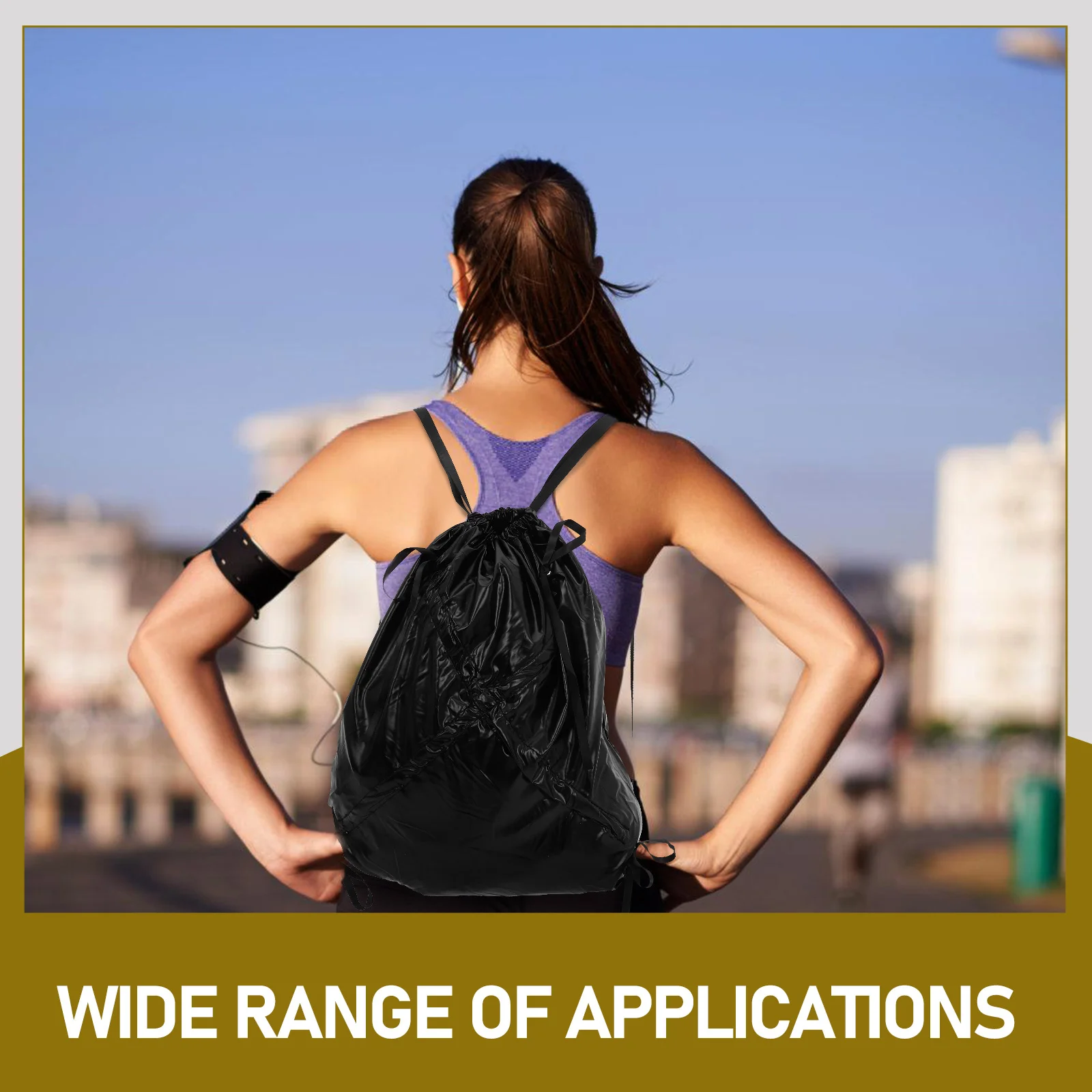 Large Capacity Drawstring Backpack Oxford Cloth Unisex Gym Sports Travel Beach Camping Storage Bag For Men Women Students