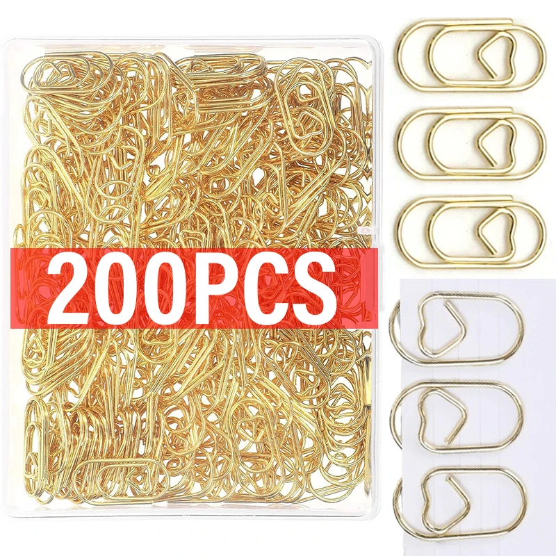 Creative Mini Love Heart Paper Clips Paperclip Card Photo Tickets Holder Binder Clamps For Notebook Planner Bookmarks Clip