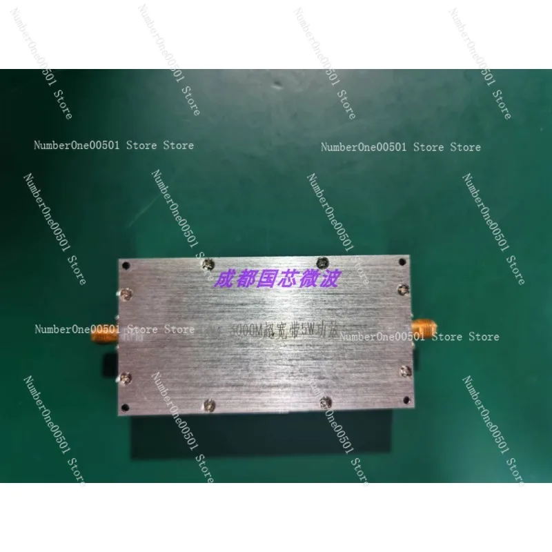 30M-6500M 2-4W RF wideband power amplifier, signal source 12V 0dBm input G   35dB