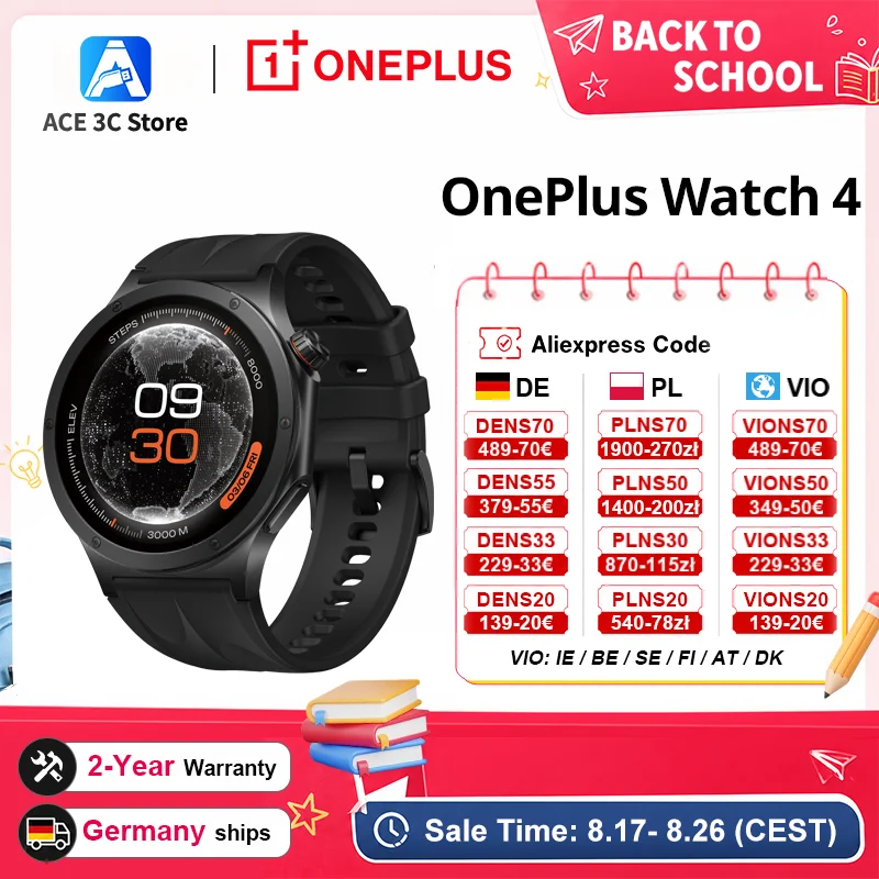 Versión global del reloj inteligente OnePlus Watch 4, 1,5 pulgadas, Wear OS by …