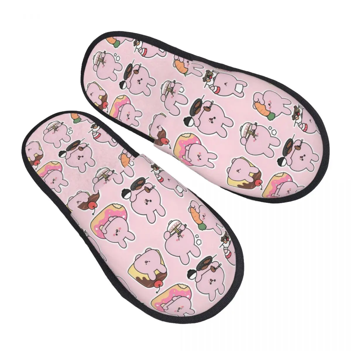 Custom Asamimichan Memory Foam Slippers Women Soft Warm Mascot Character House Slippers